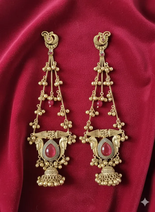 DHARA_LONG_GHOONGROO_KASHMIRI_EARRINGS