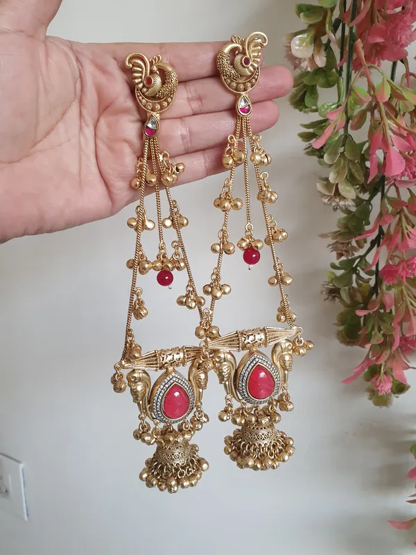 DHARA_LONG_GHOONGROO_KASHMIRI_EARRINGS