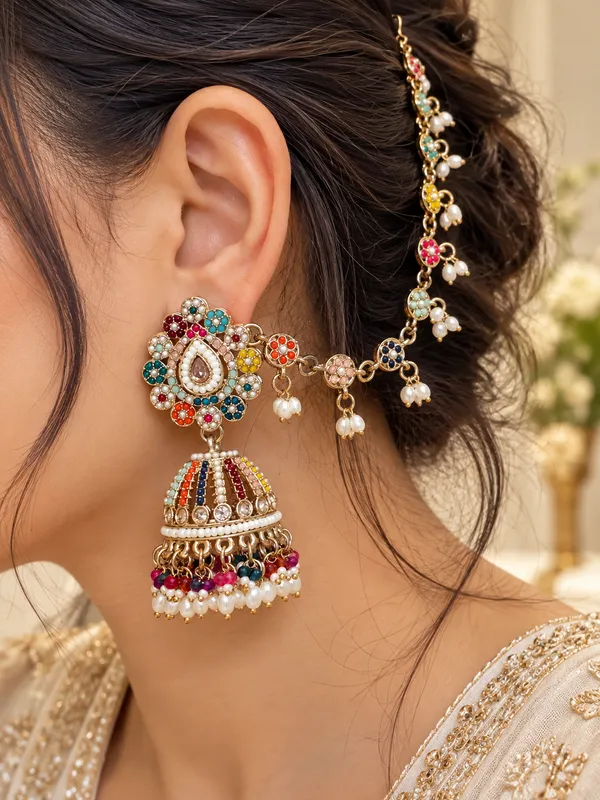 RIMJHIM_JADAU_NAVRATAN_EARRINGS_WITH_EARCHAIN_FOR_WPMEN