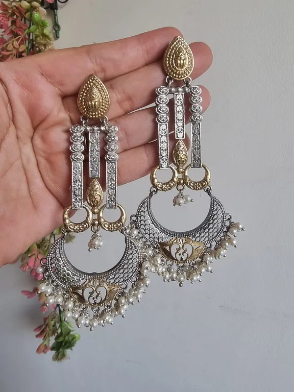 PHOOL_SURABHI_DUALTONE_BRASS_EARRINGS_FOE_WOMEN