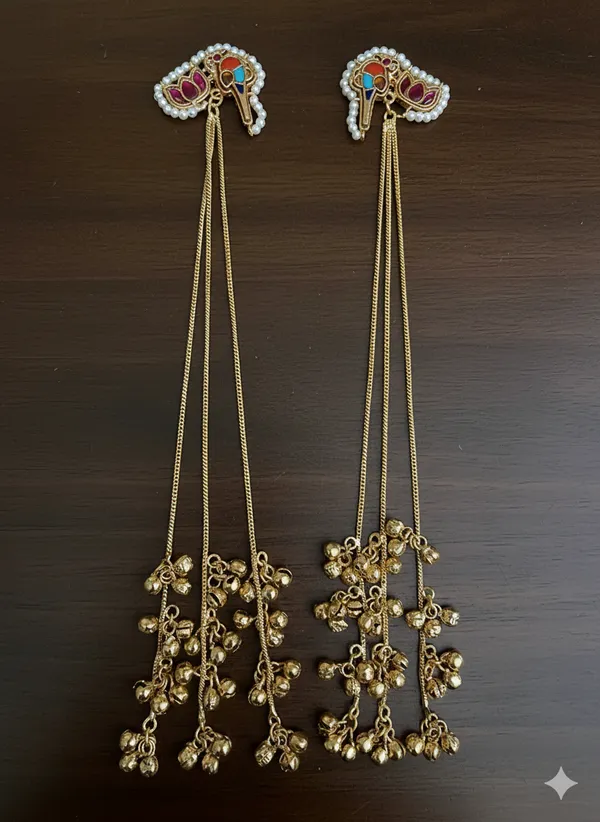 PARO_GOLD_PLATED_GHOOGROO_EARRINGS_FOR_WOMEN