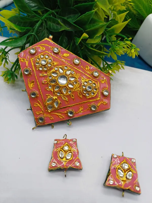 Peach_Alloy_And_Kundan_Stone_Premium_Kundan_Pendant_For_Jewellery_Making