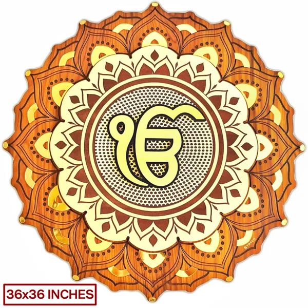 36x36_Inches_|_3D_Ik_Onkar_Mandala_Wall_Decor_Product_|_Ik_Onkar_|_Premium_Sikh_Religious_Item_For_Living_Room,_Hotel,_Gurudwaras_Wall_Decoration_|_Khalsa_|_Architect_Ideas_|_Brown