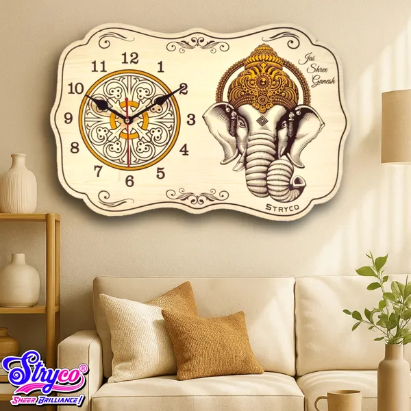 12x18_Inches_|_Ganesh_Ji_Photo_|_Wall_Clock__Home_And_Wall_Decor_Item_|_Non-Ticking_Silent_Clock__|_Unique_Spiritual_Gifts_Ideas_|_Beechwood