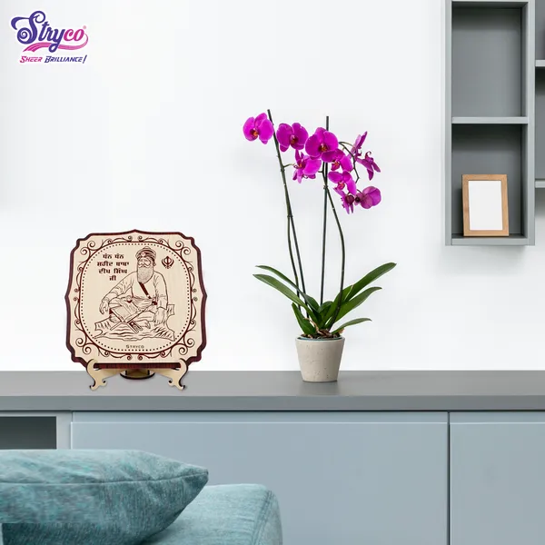 Baba_Deep_Singh_Ji_Wooden_Table_Top_Photo,_Wooden_Photo_Frame,_Sikh_Spiritual_Gift_Item,_Punjabi_Sikh_Gift_Item,_Stand_Included_,_7x7_inches