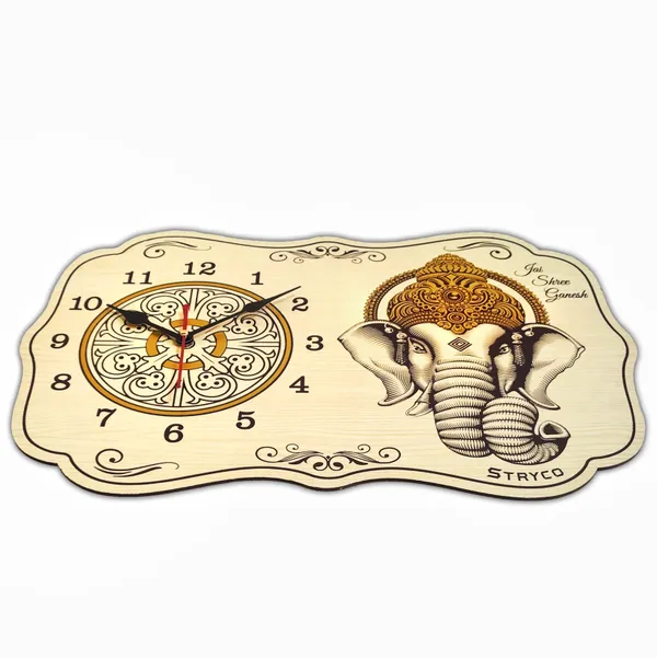 12x18_Inches_|_Ganesh_Ji_Photo_|_Wall_Clock__Home_And_Wall_Decor_Item_|_Non-Ticking_Silent_Clock__|_Unique_Spiritual_Gifts_Ideas_|_Beechwood