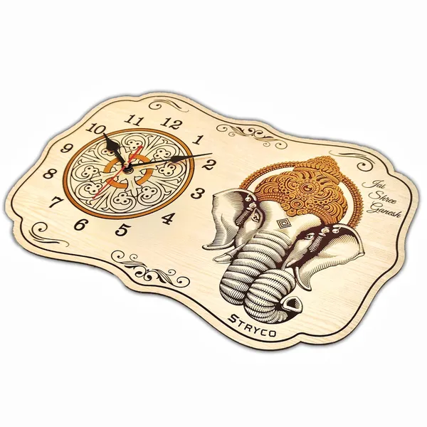 12x18_Inches_|_Ganesh_Ji_Photo_|_Wall_Clock__Home_And_Wall_Decor_Item_|_Non-Ticking_Silent_Clock__|_Unique_Spiritual_Gifts_Ideas_|_Beechwood