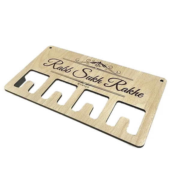 Beige_Bless_This_Place_Wooden_Keychain_Holder_|_Wooden_Decorative_Accessory_|_Wooden_Keychain_Holder_|_Bless_This_Place