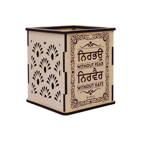 Beige_Wooden_Nirbhau_Nirvair_Pen_Stand_|_Wooden_Pen_Stand_|_Gift_Item_|_Nirbhau_Nirvair_|_Elegant_Gift_Item_|_Functional_Desk_Accessory