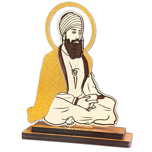 Beige_and_Gold_8x7_Inches_Guru_Tegh_Bahadur_Singh_Ji_Wooden_Table_Top_Carved_Photo_|_Wooden_Figurine_|_Sikh_Gift_Ideas_|_Punjabi_Home_Decor_Gift_Items