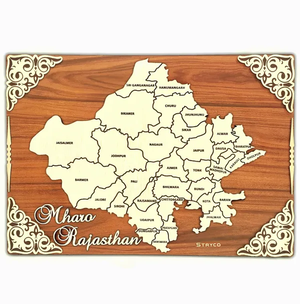 12x18_Inches_|_Rajasthan_Map_Wooden_Wall_Art_with_Intricate_Details_|_Premium_Wooden_Wall_Art_|_Wall_Art_for_Home_Decor,_Office_Use,_Schools_|_Brown