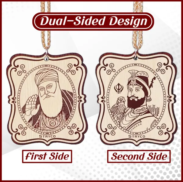 Guru_Nanak_Dev_Ji_and_Guru_Gobind_Singh_Ji_Wooden_Car_Dashboard_Idol_|_Ivory_Beechwood_Texture_|_Wooden_Photo__Punjabi_Sikh_Car_Hanging_Ornament_|_Dual_Sided_Car_&_Home_Decor_Accessory_|_Spiritual_Gift_Item_|_1st_and_10th_Sikh_Guru