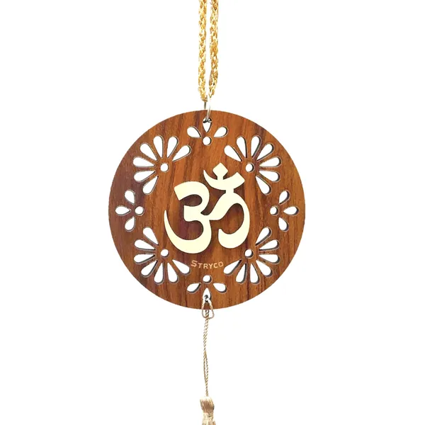 Golden_Brown_Thick_3D_OM_Car_Rear_View_Mirror_Hanging_|_Dual_Sided_Car_Decor_Accessory_|_Spiritual_Gift_Item_|_Wooden_Car_Hanging_Ornament_|_3.5x8_Inches