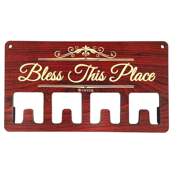 Redwood_Bless_This_Place_Wooden_Keychain_Holder_|_Wooden_Decorative_Accessory_|_Wooden_Keychain_Holder_|_Bless_This_Place
