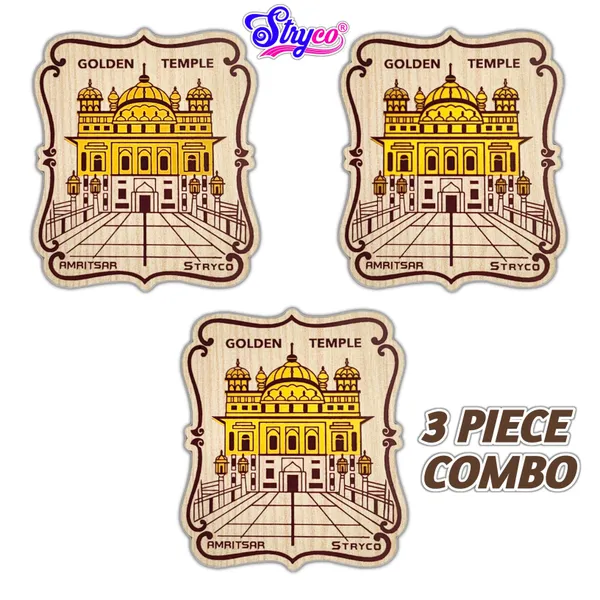 Wooden_Magnet_Stickers__3_Piece_Combo__Punjabi_Gift_I_Golden_Temple_Stickers__Punjabi_Gift_Ideas