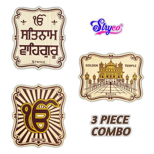 Wooden_Magnet_Stickers__3_Piece_Combo__Punjabi_Gift_Ideas__Spiritual_Wooden_Stickers__Magnetic_Stickers