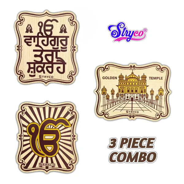 Wooden_Magnet_Stickers__3_Piece_Combo__Punjabi_Gift_Ideas__Spiritual_Wooden_Stickers__Magnetic_Stickers