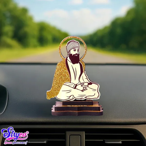 Guru_Tegh_Bahadur_Ji_Photo_For_Car,_Car_Stand,_Ninth_Sikh_Guru,_Punjabi_Wooden_Gift_Item,_Car_Interior_Decor_Accessory,_Spiritual_Decor,_Photo_Frame,_Sikh_Gifts,_Car_Emblem,_8Cm_High