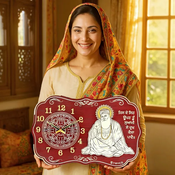 16x24_Inches_|__Guru_Nanak_Dev_Ji_Photo_Wall_Clock_|_Home_And_Wall_Decor_Item_|_3D_Wooden_Wall_Art_|_Non-Ticking_Silent_Clock_|_First_Sikh_Guru_|_Ek_Onkar_|_Punjabi_Sikh_Gift_Item_Ideas_|_Rosewood
