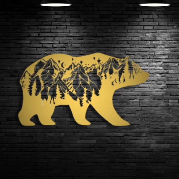 Metal_Wall_Art_for_Home_Decoration__|_Bear_Mountain__|_Gold