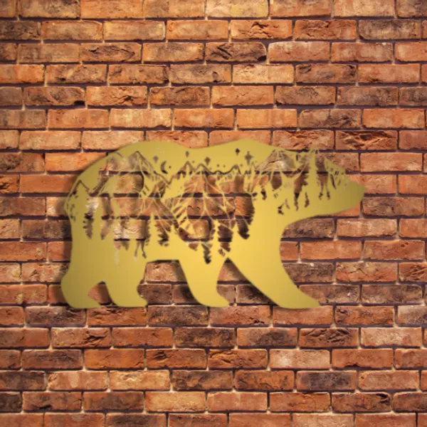 Metal_Wall_Art_for_Home_Decoration__|_Bear_Mountain__|_Gold