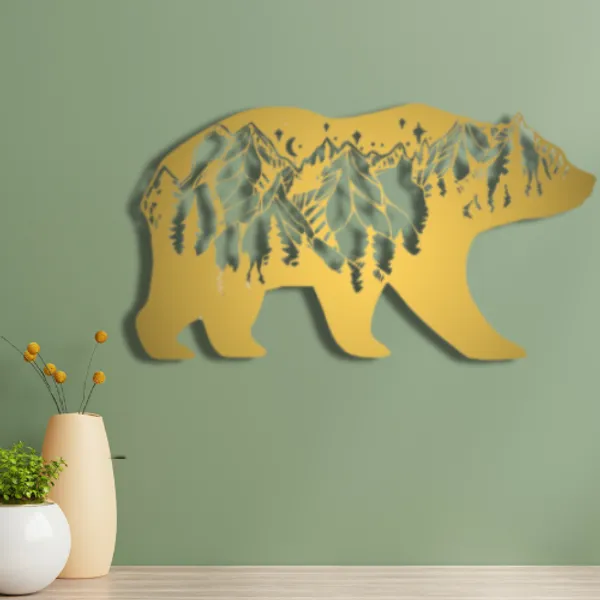 Metal_Wall_Art_for_Home_Decoration__|_Bear_Mountain__|_Gold