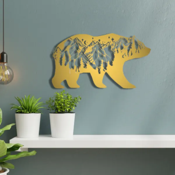 Metal_Wall_Art_for_Home_Decoration__|_Bear_Mountain__|_Gold