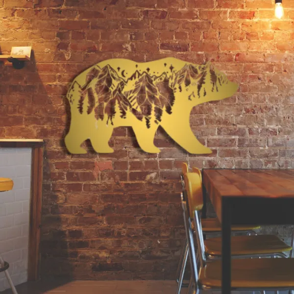 Metal_Wall_Art_for_Home_Decoration__|_Bear_Mountain__|_Gold