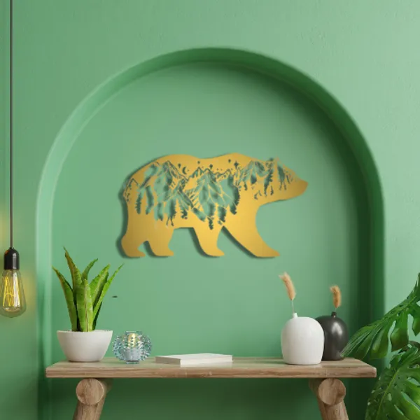 Metal_Wall_Art_for_Home_Decoration__|_Bear_Mountain__|_Gold