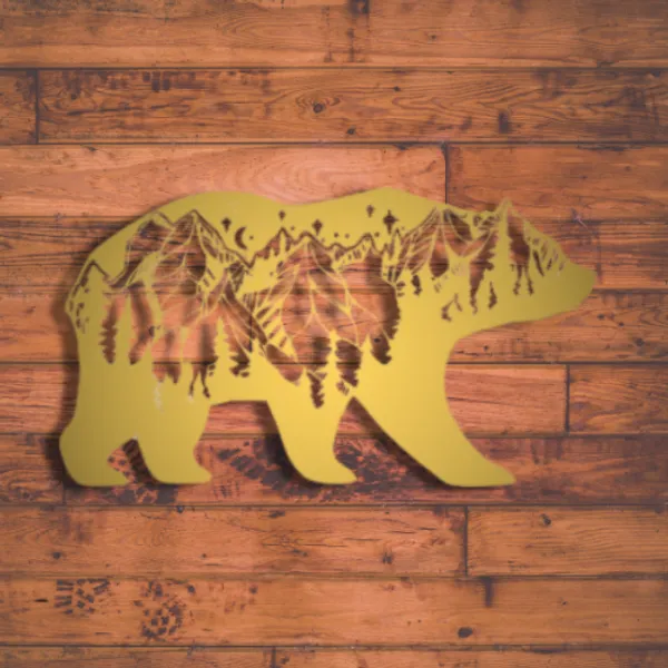 Metal_Wall_Art_for_Home_Decoration__|_Bear_Mountain__|_Gold