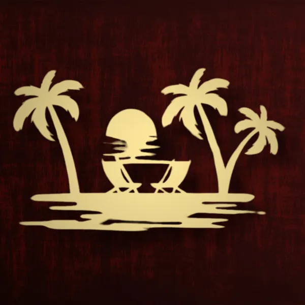 Metal_Wall_Art_for_Home_Decoration__|_Beach_View__|_Gold