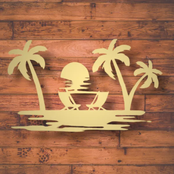 Metal_Wall_Art_for_Home_Decoration__|_Beach_View__|_Gold