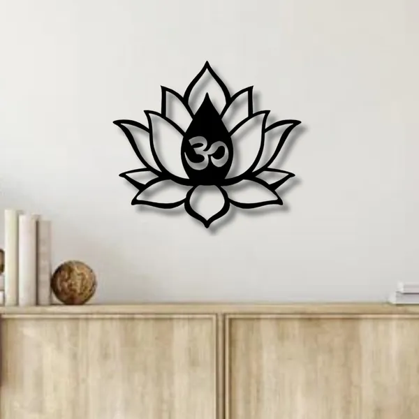 Wooden_Wall_Art_for_Home_Decoration__|Om_Lotus_|_Black
