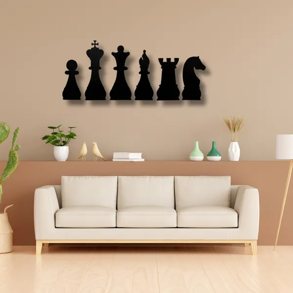 Metal_Wall_Art_for_Home_Decoration__|_Chess__|_Black