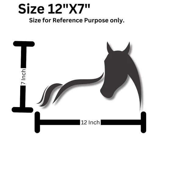 Wooden_Wall_Art_for_Home_Decoration__|Sleek_Horse_Head_with_Tail_|_Black
