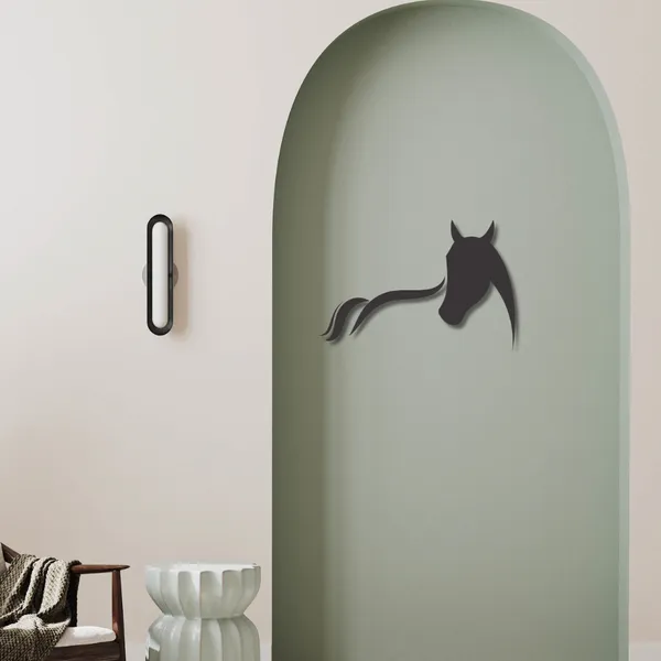 Wooden_Wall_Art_for_Home_Decoration__|Sleek_Horse_Head_with_Tail_|_Black