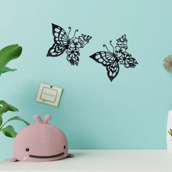 Wooden_Wall_Art_for_Home_Decoration__|2_Butterflies_|_Black