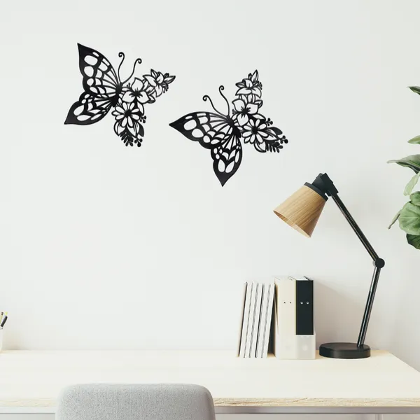 Wooden_Wall_Art_for_Home_Decoration__|2_Butterflies_|_Black