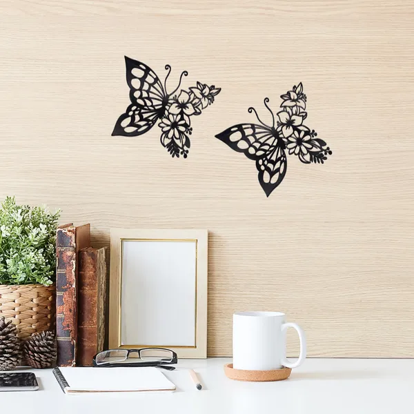 Wooden_Wall_Art_for_Home_Decoration__|2_Butterflies_|_Black