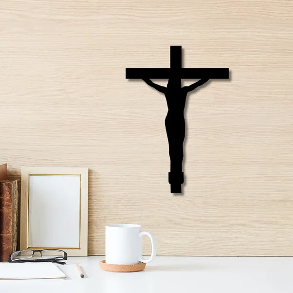 Wooden_Wall_Art_for_Home_Decoration__|Jesus_Cross_|_Black