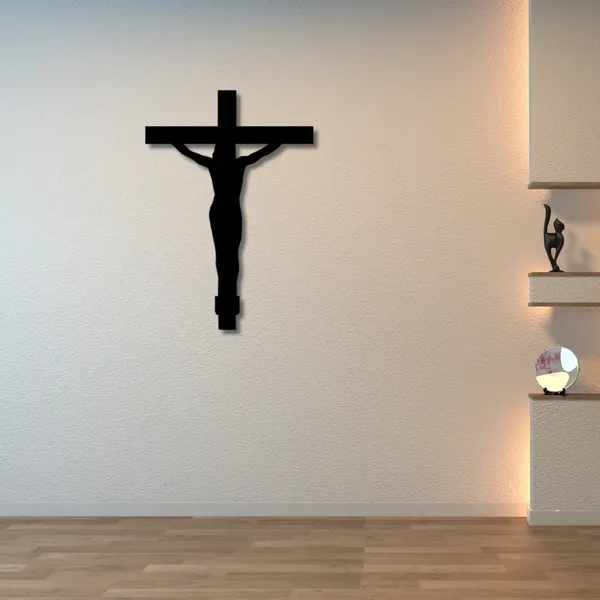 Wooden_Wall_Art_for_Home_Decoration__|Jesus_Cross_|_Black