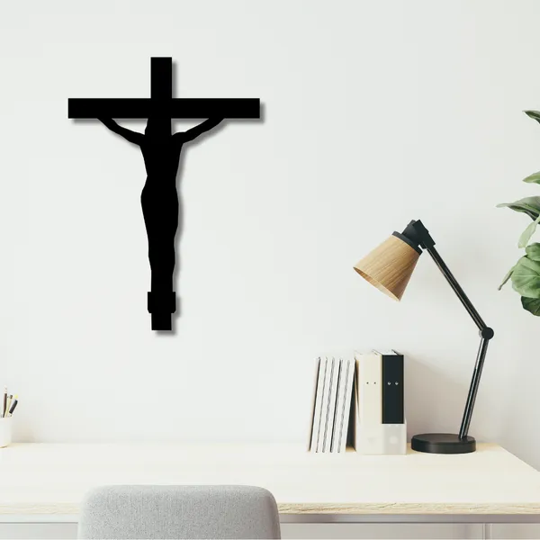 Wooden_Wall_Art_for_Home_Decoration__|Jesus_Cross_|_Black