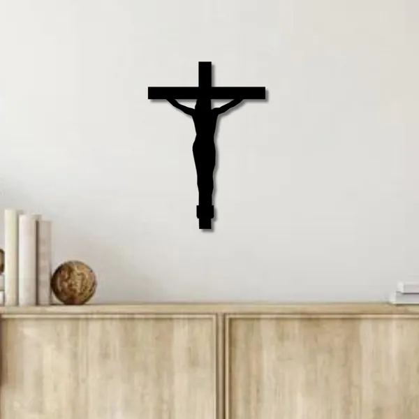 Wooden_Wall_Art_for_Home_Decoration__|Jesus_Cross_|_Black