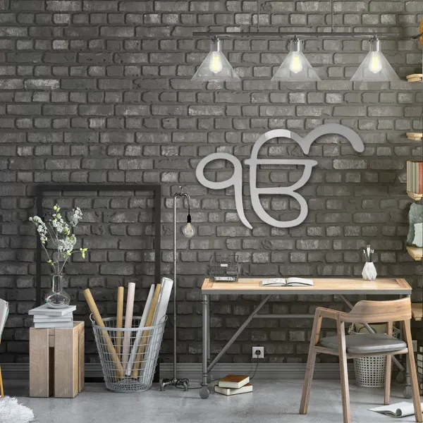 Wood_Wall_Art_for_Home_Decoration__|_Ekonkar|Silver