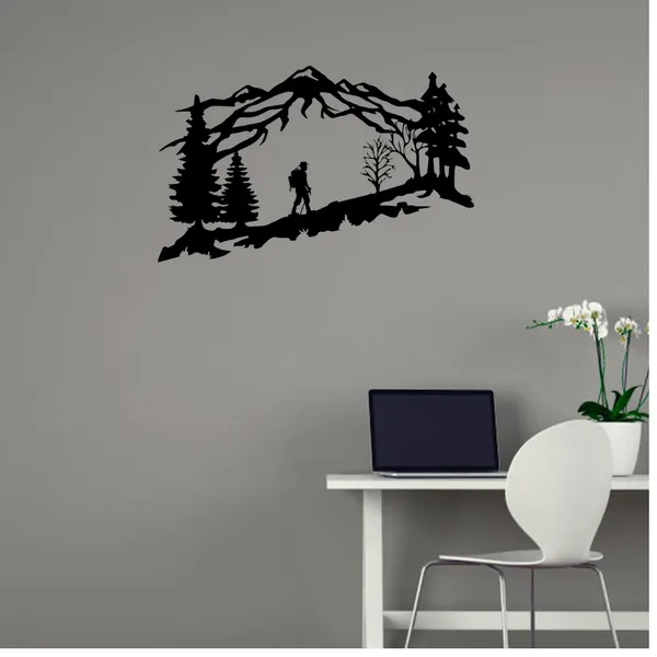 Wooden_Wall_Art_for_Home_Decoration__|_Mountain_Backpacker__|_Black