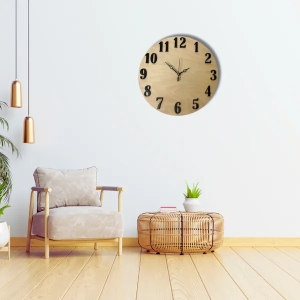 Wooden_Wall_Art_for_Home_Decoration__|Sleek_Wall_Clock_|_Black