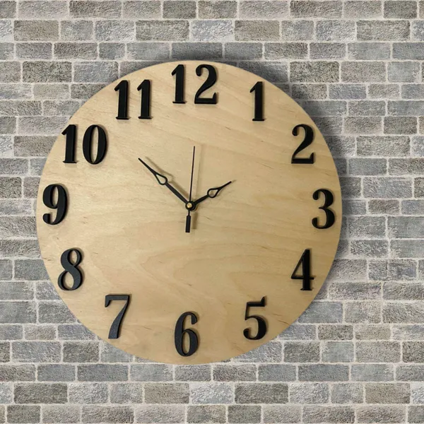 Wooden_Wall_Art_for_Home_Decoration__|Sleek_Wall_Clock_|_Black