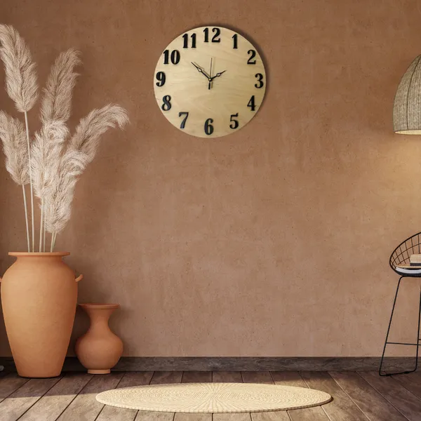 Wooden_Wall_Art_for_Home_Decoration__|Sleek_Wall_Clock_|_Black