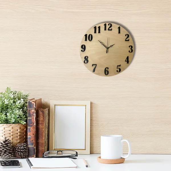 Wooden_Wall_Art_for_Home_Decoration__|Sleek_Wall_Clock_|_Black