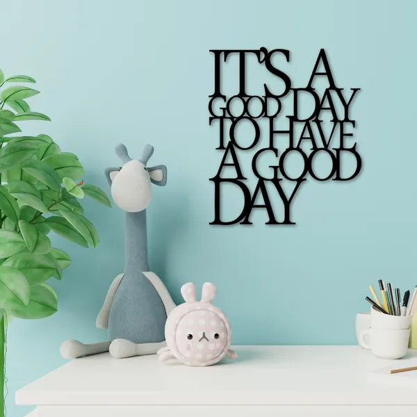 Wooden_Wall_Art_for_Home_Decoration__|It's_A_Good_Day_|_Black
